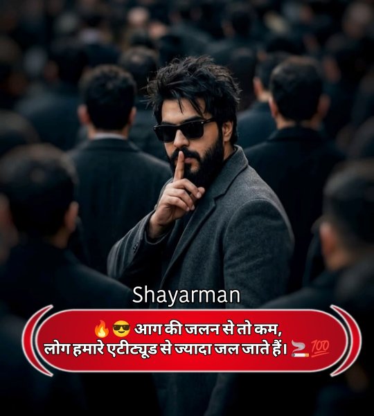 Kisi Ko jalane ki Attitude Shayari